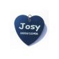Address Tag dog tag engraved with engraving on both sides in four colors, two sizes (blue) 37 x 32 mm (Misc.)