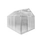 5.9 m² aluminum greenhouse, 6 mm twin-wall sheets, ridge height 195 cm,