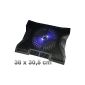 Notebook Laptop Cooler with LED + USB Hub 23 cm fan From 15 - 17 inches (38cm x 30.5cm)