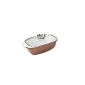 Aluminum die-cast copper Rectangular roaster with white ceramic coating (household goods)