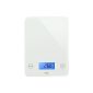 Click Smart Weigh GLS20 Digital glass-top scale with tempered glass for kitchen and food, large backlit LCD, high-precision sensor system, display of multiple units, user-friendly touch-buttons, thin platform, confirm 