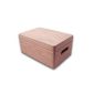 large storage box / wooden box with lid and handle holes Kiefer