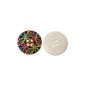 Housweety 30 colored pattern 4 Löcherholz Round Knob / Buttons 3cm B15479