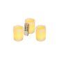 Mooncandles - Three candles 4 inch columns flavored with vanilla flameless with remote control and timer (Kitchen)
