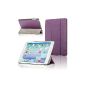 ForeFront Cases® Case for iPad mini - leatherette - Stand function - Magnetic Auto Sleep / Wake function - included stylus - Violet (Electronics)