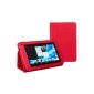 Slim-Book Case Leather Case with Stand for Acer Iconia B1-A71 7-Inch Tablet + and PEN FILM GIFT  (RED / RED)