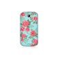 Headcase Designs Protective Case for Samsung Galaxy Express I8730, nostalgic rose pattern, Blue (Wireless Phone Accessory)