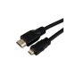 kwmobile® Micro HDMI to HDMI Cable - HDMI Micro Type D, HDMI 1.4 - 1.5m (tool)