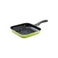 Culinario grill pan with environmentally friendly ecolon ceramic coating, induction, 28 x 28 cm, green (household goods)