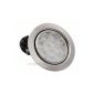 Set of 2 Furniture Recessed Spotlights Tim brushed stainless steel incl. 12V 3W LED bulb warm white 3200K / 200Lm (for cabinets, display cases, furniture, ceilings and many more.)