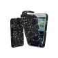 Mobile Bar Black Diamond Cover shell leather case with flap for Samsung i8190 Galaxy S3 Mini (Electronics)