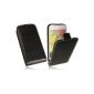Premium Slim Mobile Phone Case for Samsung Galaxy Core Plus G3500 Flip Case Cover Slim Design Cover Case Cover Flip Style Klapptasche vertical bag in Black / Black (Electronics)