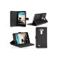 SUPCASE Case LG G3 - Premium leather wallet for credit card / identity card Black (Wireless Phone Accessory)