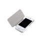Vanda®- iPhone 4 4S 2200mAh External Battery Case leather Color-white (Electronics)