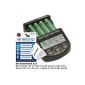 Technoline BC 700 Battery Charger black with 4x eneloop HR 3UTG and AccuCell battery box (electronics)
