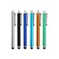 Stylus Pen, 6 pieces IDACA Stylus for iPhone 6/6 plus, ipad Air / Mini /, Samsung Galaxy S6 / S6 Edge (Black / Orange / Grey / Blue / Light Blue / Green) (Wireless Phone Accessory)