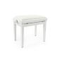 Piano stool adjustable white Gear4music