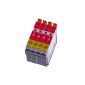 4 Pack - print cartridge Epson T0713 T 0713 with Chip Epson Stylus SX218 SX515W SX510W SX115 SX200 SX400 SX105 SX415 SX215 SX205 SX410 SX600FW SX100 SX405 SX110 S21 SX210 SX610FW S20 Wifi DX7450 DX8400 DX4400 DX4450 DX8450 DX6000 DX4050 D120 DX5000 DX7400 DX9400F D92 DX4000 DX5050 DX6050 & Range Network D78 DX7000F DX6050EN DX8000 BX300F BX610FW BX600FW BX310FN B40W Office BX510 (Magenta / Red) (Office supplies & stationery)