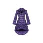 Hearts & Roses - Coat Women Purple Purple Rockabilly Punk Gothic Style Military (Clothing)