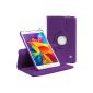 Cover Case for Samsung Galaxy Tab 7.0 4 (T230 / T231 / T235) - Purple Leather Case with 360 ° swivel action rotation for portrait and landscape orientation with Free Screen Protector and Stylus Pen for Stuff4® (Devices electronic)