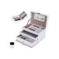 Songmics jewelry boxes jewelry box jewelry box beauty case vanity cases JBC126W (household goods)