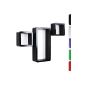 Songmics Set of 3 Cube Lounge Regal Retro Wall shelf rack hanging shelf colors selectable (Black) LWS101