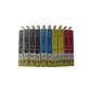 10 comp.  XL cartridges for Epson WorkForce WF2010 WF2510 WF2520 WF2530 WF2540 WF2630 WF2660 WF2650D Epson 1631 1632 1633 1634 get 4 x Black 2 x Blue 2 x 2 x Red Yellow (Office supplies & stationery)