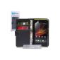Sony Xperia M Bag Black PU leather wallet sleeve black (Accessories)