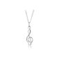 Elli ladies necklace with clef pendant 925 silver length 45cm 0105762711 (Jewelry)