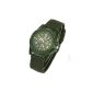 Unisex Military Quartz Wrist Watch Army Infantry Canvas Sport Watches Green (clock)