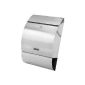High-quality V2A stainless steel wall mailbox with newspaper holder, 33 x 48 x 17 cm, weight 3.0 kg