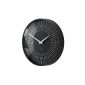 Sigel WU111 Design wall clock, model lox, black, Ø 36 cm, arte tempus, reddot design award winner 2014 (household goods)