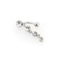 SODIAL (R) PIERCINGS BELLY FOR STAINLESS STEEL STRASS WHITE