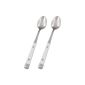 Gräwe 2 pieces 18/10 limonene Longdrink spoon with white plastic handles, serial Bistro (household goods)