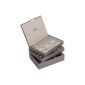 STACKERS - The Collection 3 Jewelry Boxes Stacking Moles with Grey Lining.  (Jewelry)