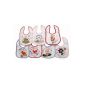 Baby girl Bib with animal designs for 7 days a week, with velcro, 7 piece (Baby Product)