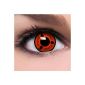 Lens Finder Sharingan Contact Lenses Sharingan Naruto '+ container + Kombilösung red red colored anime Naruto Cosplay lenses without strength (Personal Care)