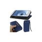 Cover blue wallet with holder and strap for Samsung Galaxy S3 i9300 (Electronics)