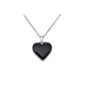 Necklace with onyx pendant in the form of heart Miore