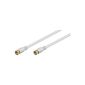 Wentronic BKF 1000 G SAT Cable F-plug to F-plug (gold plated contacts) 10 m white (accessory)