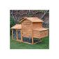 FeelGoodUK Henhouse with nest and roof Full open access ramp and slide droppings included innovative locking mechanism Medium (Henly Natural) (Others)