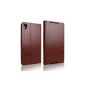 Pdncase Sony Xperia Z2 Shell Case Leather Case Wallet Case for Sony Xperia Z2 - Brown (Electronics)