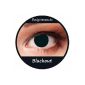 Coloured contact lenses Black Blackout Halloween Carnival lenses colored contact lenses (Personal Care)