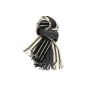 Winter scarf Elegant black and gray (Textiles)