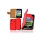 Alternate Cases PU Leather Book Style Flip Case RED for Samsung S5830