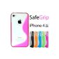 Safe Grip for iPhone 4 / 4S in Pink | Hard Case Cover Case Hard Case Protective Shell Designer Guard Display Protection (Electronics)