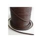 AURORIS - 10m roll leather strap around - Ø 2mm - brown