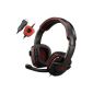 Sade SA-901 7.1CH stereo headset with USB connector PC gaming headset with soft ear pads and microphone Wired 3m cable - For film, chat, music (electronics)