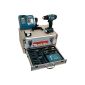 Makita BDF343RHEX5 cordless screw including aluminum case. 96 pcs.  Accessory, 2 batteries and charger (tool)