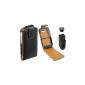 Black leather case for Nokia E71 with removable belt clip colorfone (Electronics)